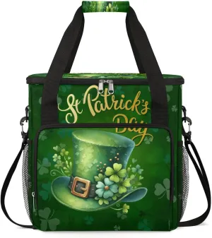 Coffee Maker Carring Bag Hat St Patrick's Day Travel Carrying Storage Tote Bag Compatible with Keurig K-Mini or K-Mini Plus Portable Single Serve Coffee Brewer Case with Pockets for K-cup Pods