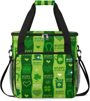 Coffee Maker Carring Bag St. Patrick's Day Pattern Travel Carrying Storage Tote Bag Compatible with Keurig K-Mini or K-Mini Plus Portable Single Serve Coffee Brewer Case with Pockets for K-cup Pods