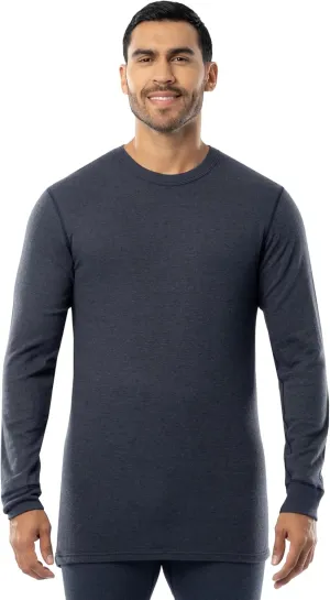 ColdPruf Men's Authentic Dual Layer Long Sleeve Wool Plus Crew Neck Base Layer Top