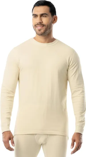 ColdPruf Men's Authentic Dual Layer Long Sleeve Wool Plus Crew Neck Base Layer Top