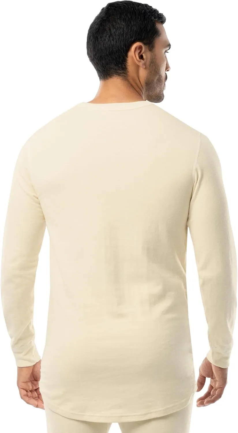 ColdPruf Men's Authentic Dual Layer Long Sleeve Wool Plus Crew Neck Base Layer Top