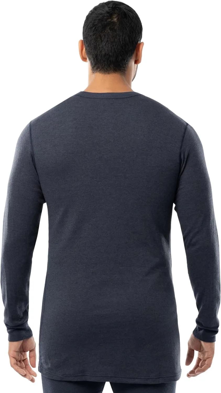 ColdPruf Men's Authentic Dual Layer Long Sleeve Wool Plus Crew Neck Base Layer Top