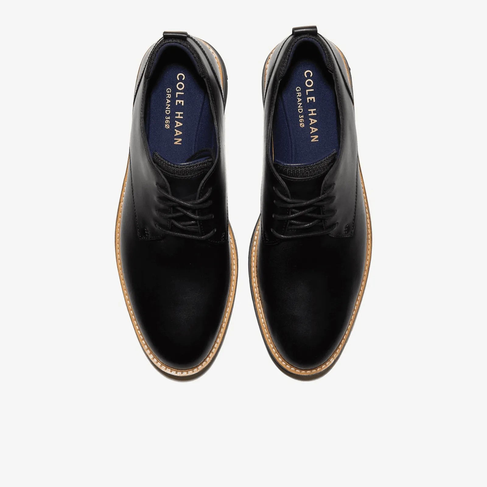 Cole Haan Men's Osborn Grand 360 Plain Toe Oxford Black Leather C33388
