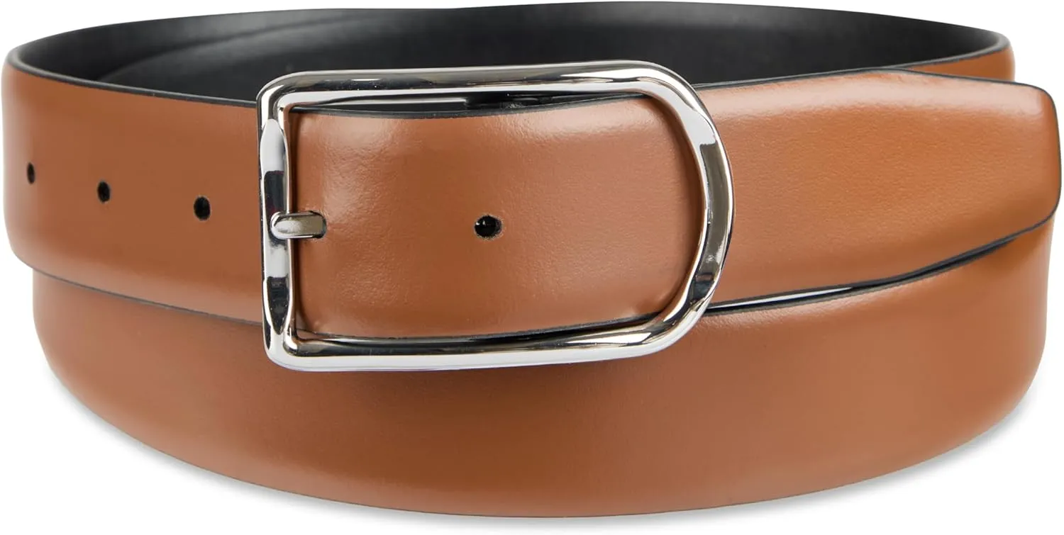 Cole Haan mens Reversible Center Bar Buckle Casual Belt