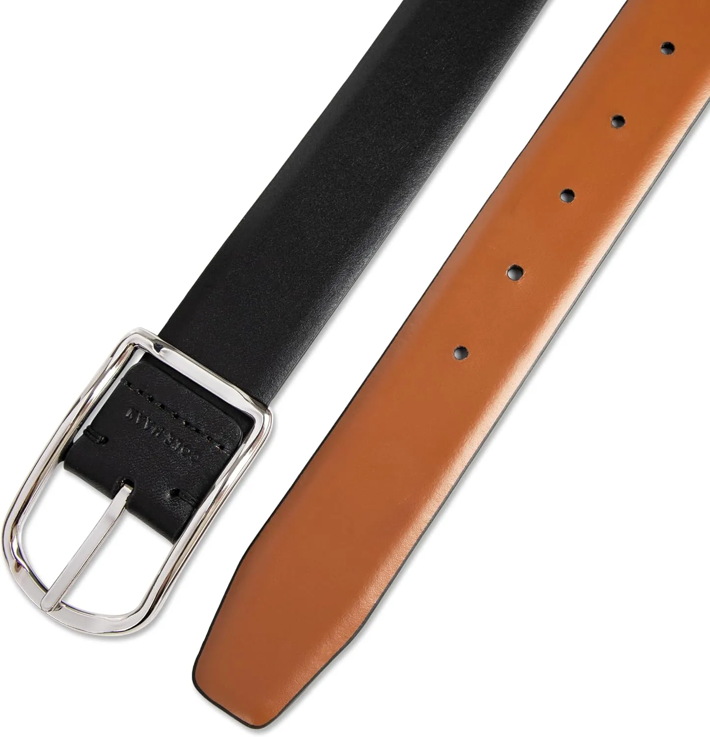 Cole Haan mens Reversible Center Bar Buckle Casual Belt
