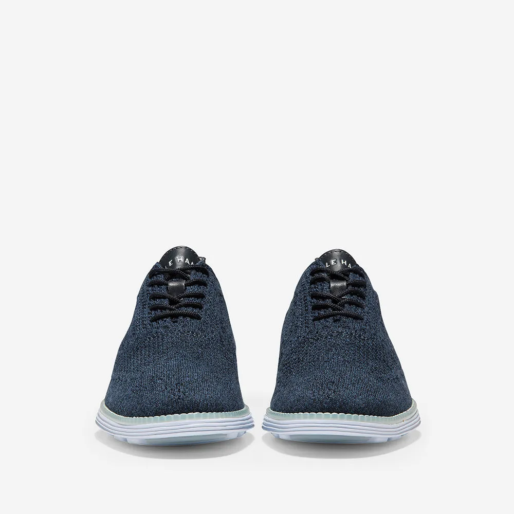Cole Haan ØriginalGrand Stitchlite Wingtip Oxford Navy Ink/True Blue/Vintage Indigo Knit/Optic White