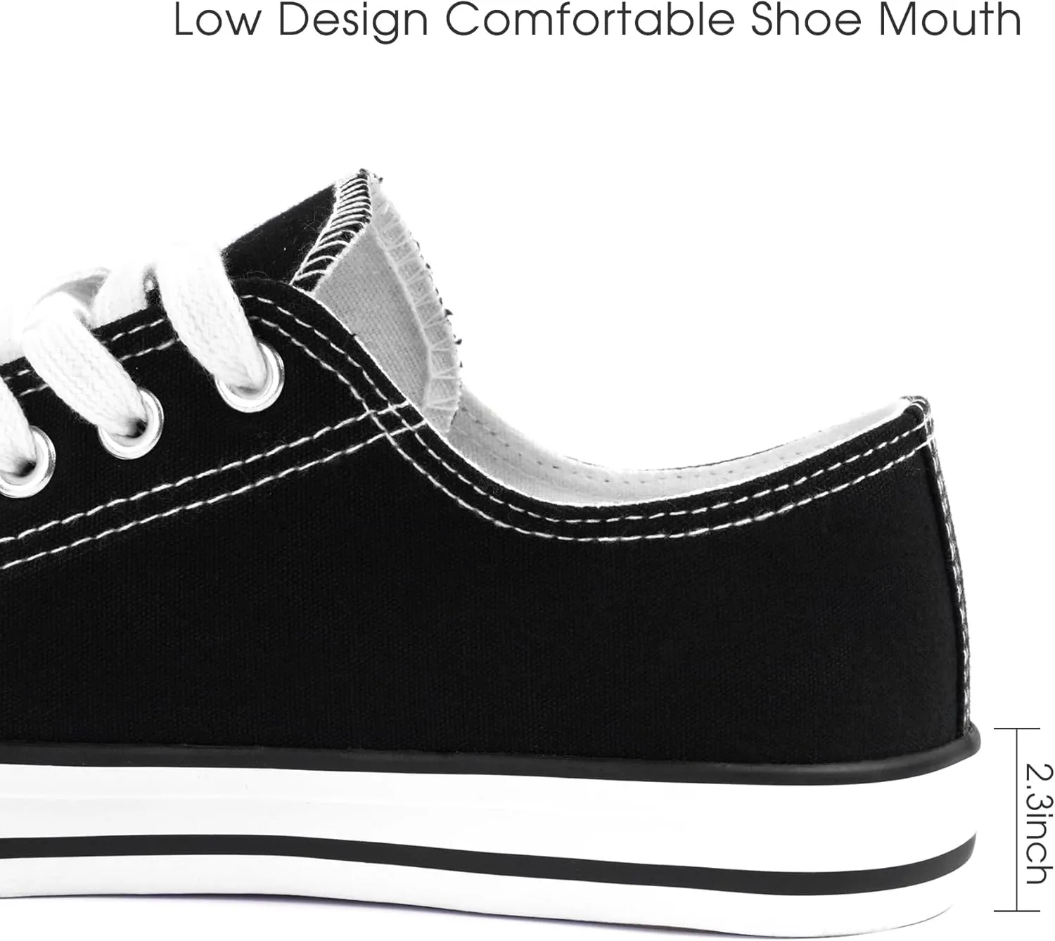 Colgo Women's Canvas Shoes, Lace-Up Low-Top Comfortable Breathable Sneakers for Women, Non-Slip Fashion Flats