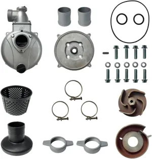 Comprehensive Pump w/NPT-Thread 3-Bolt-Inlet and Outlet For Keyed Shaft 2" IN. Ports. For Champion 66520 2-Inch for DuroMax XP652WP158-Gpm 2-Inch for Ironton 2" in. 97938 Semi-Trash Water Pump