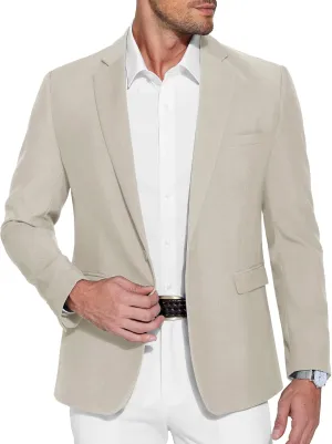 COOFANDY Men's Casual Blazer One Button Sport Coat Slim Fit Lightweight Suit Blazer Jacket