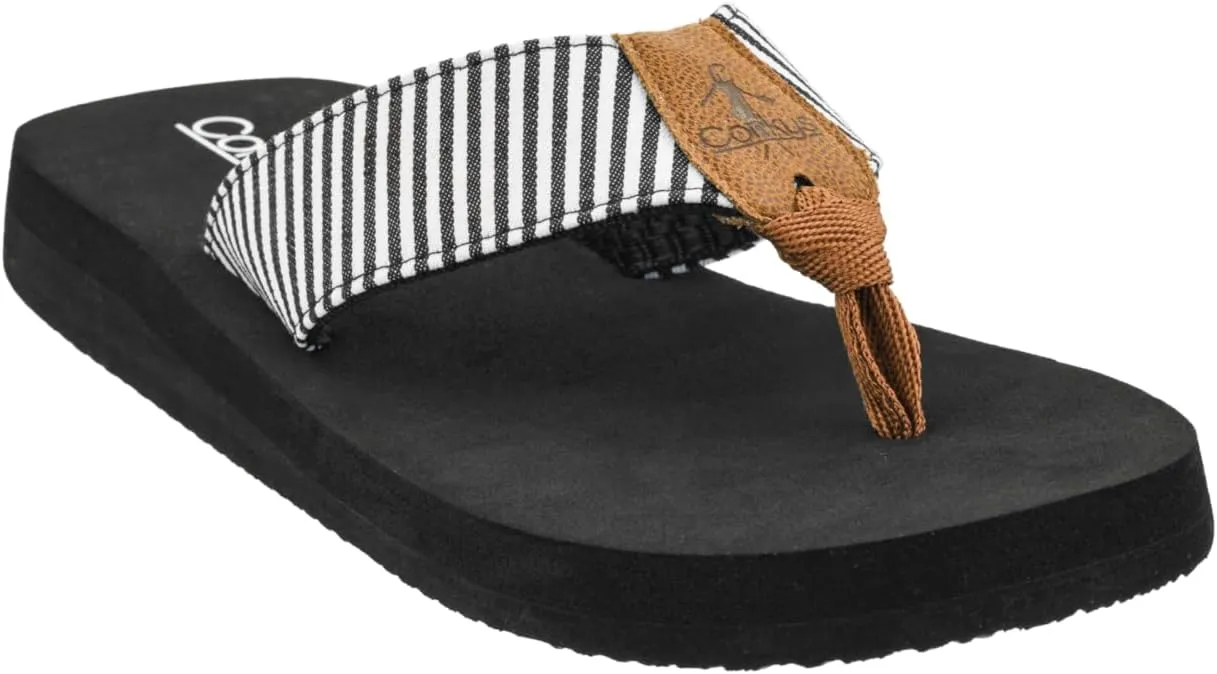 Corkys Footwear Womens Summer Break Flip Flops - Featuring A Thong Strap With Soft and Comfortable EVA insoles for All-Day Wear - Chic and Trendy Flip Flops