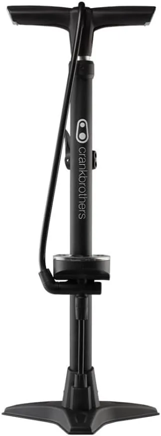 Crankbrothers Bike Pump - High Pressure/High Volume, Hidden Needle Adapter, 160 psi Floor Pump
