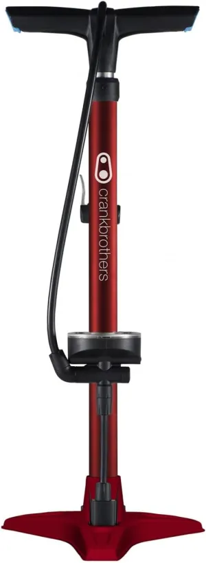 Crankbrothers Bike Pump - High Pressure/High Volume, Hidden Needle Adapter, 160 psi Floor Pump