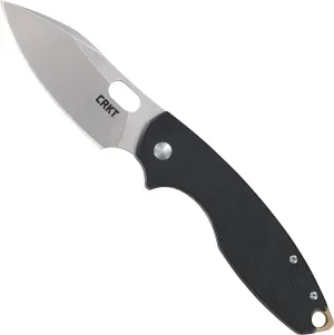 CRKT Pilar III EDC Folding Pocket Knife:D2 Blade Steel, Compact Everyday Carry, Satin Blade with Finger Choil, Thumb Slot Open, Frame Lock Stainless Handle, Reversible Pocket Clip 5317D2