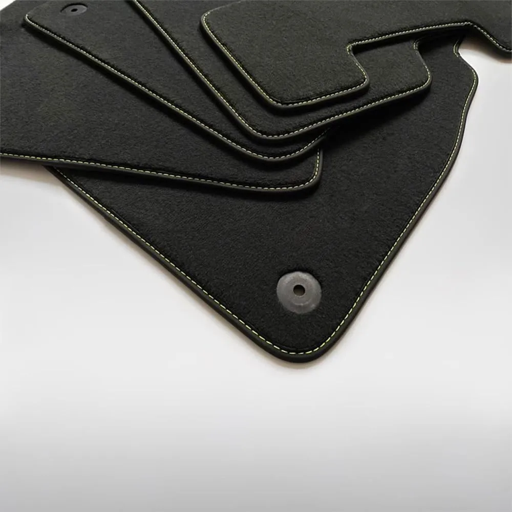 Custom Car Floor Mats for Lamborghini Aventador Miura Homage 2016 Anti-Slip Car Mats Waterproof Carpets Protection Floor Liners Foot Pads, red Border