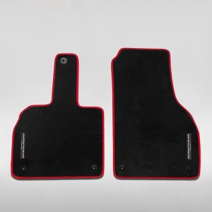 Custom Car Floor Mats for Lamborghini Aventador Miura Homage 2016 Anti-Slip Car Mats Waterproof Carpets Protection Floor Liners Foot Pads, red Border