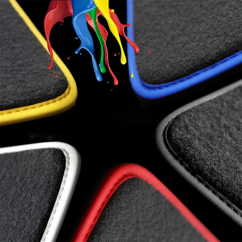 Custom Car Floor Mats for Lamborghini Aventador Miura Homage 2016 Anti-Slip Car Mats Waterproof Carpets Protection Floor Liners Foot Pads, red Border