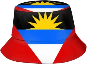 Cute Flag Bucket Hats Reversible Fisherman Cap Packable Sun Hat for Women Men