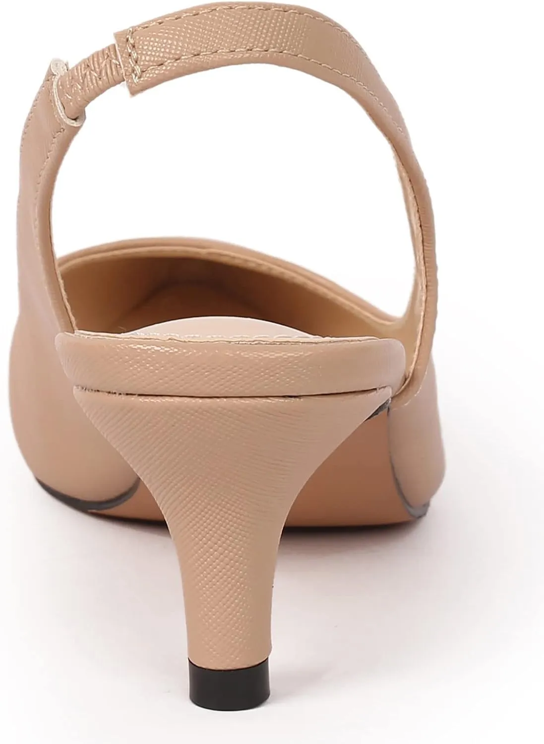 DADAWEN Women's Pointed Toe Slingback Kitten Heel Wedding Party Dress Pump Shoes