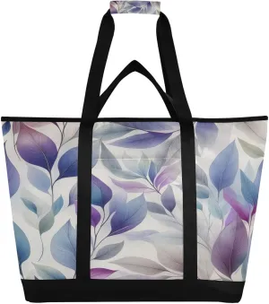 Dancing Leaves Reusable Insulated Lunchbox Cooler Bag, Leakproof Kitchen Grocery Bag Collapsible Portable Cooler Tote Bag for Picnic, Camping, Office, Travel