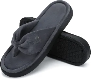 Dannto Women's House Slippers Memory Foam Flip Flops Thong Indoor Shoes Open Toe