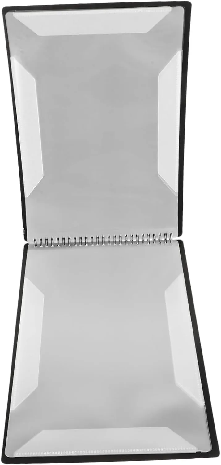 DECHOUS Sheet Piano Score Clip Clarinet Music Folders Trumpet Lyre A4 Documents Holder Band March Flip A4 Music Folder Portable Choir Binder Leather Folder Playbill Binder Black Pp