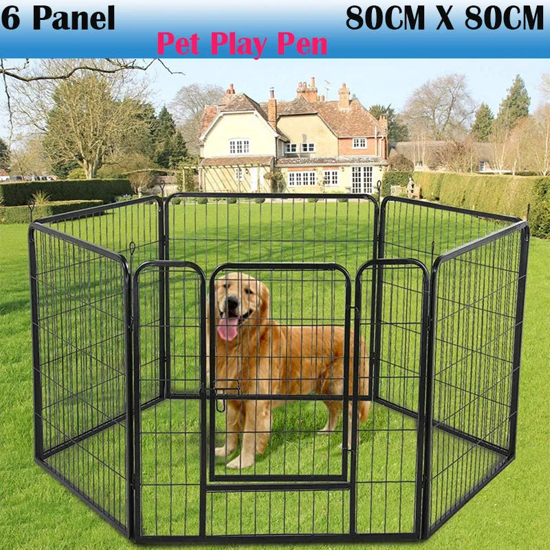 Dog Play Pen 6 Panel 80*80cm