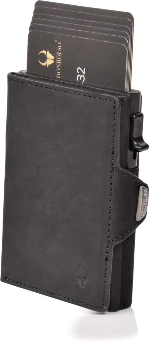 DONBOLSO Wallet Flip I Slim Wallet with Flip Case I Card Holder for Up to 10 Cards