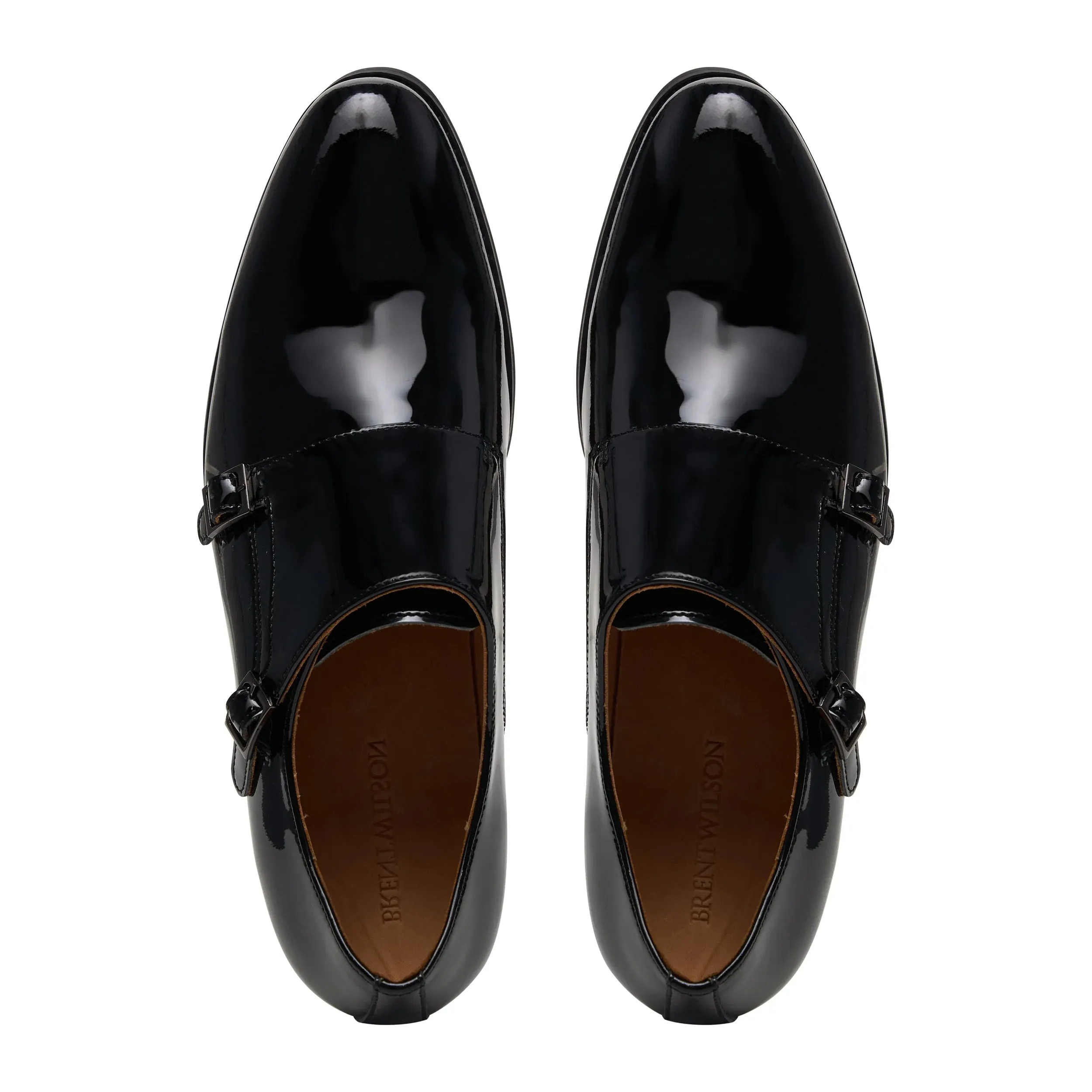Double Monk Shoe - Black Patent Leather