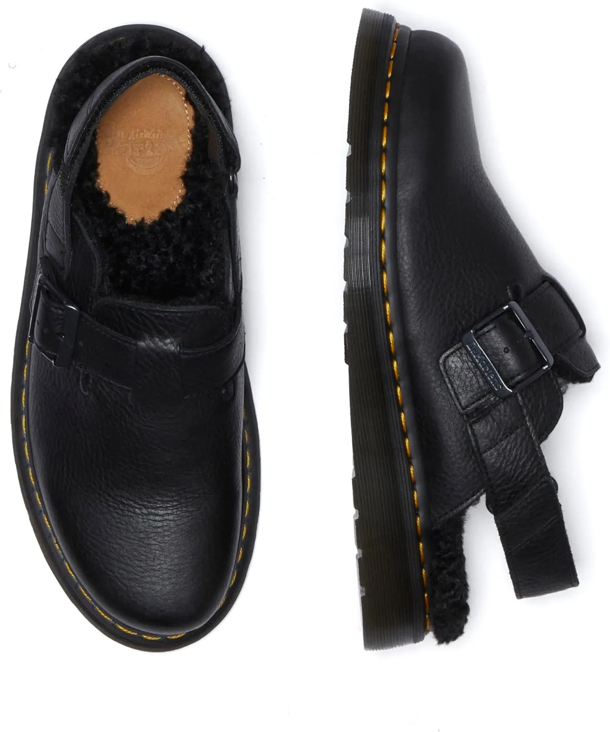 Dr. Martens Men's Jorge Ii Faux Fur Lined Leather Slingback Mules