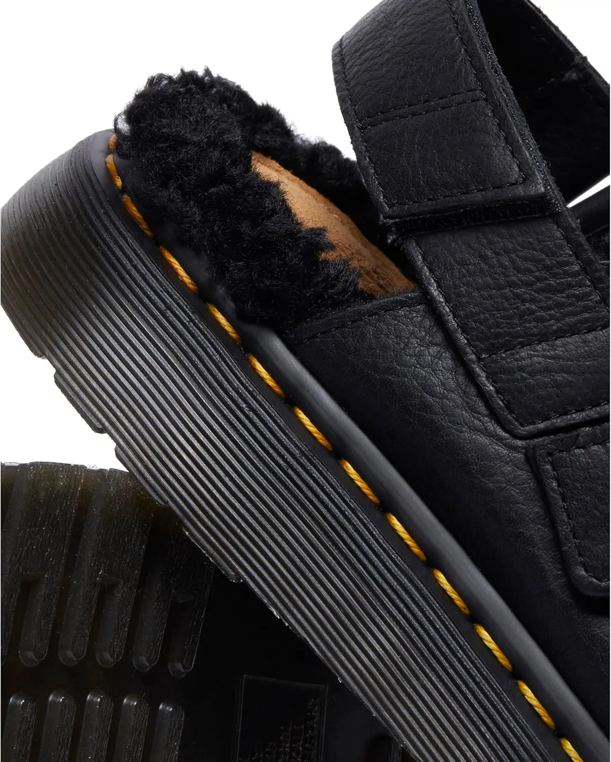 Dr. Martens Men's Jorge Ii Faux Fur Lined Leather Slingback Mules