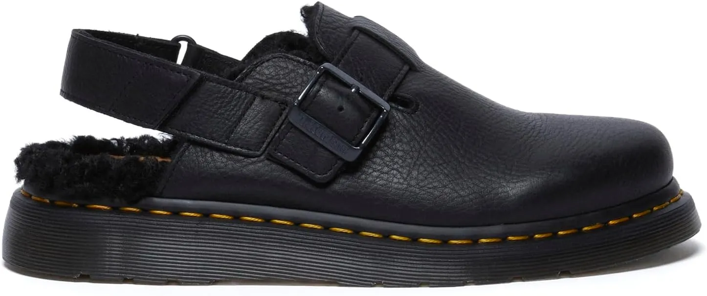 Dr. Martens Men's Jorge Ii Faux Fur Lined Leather Slingback Mules