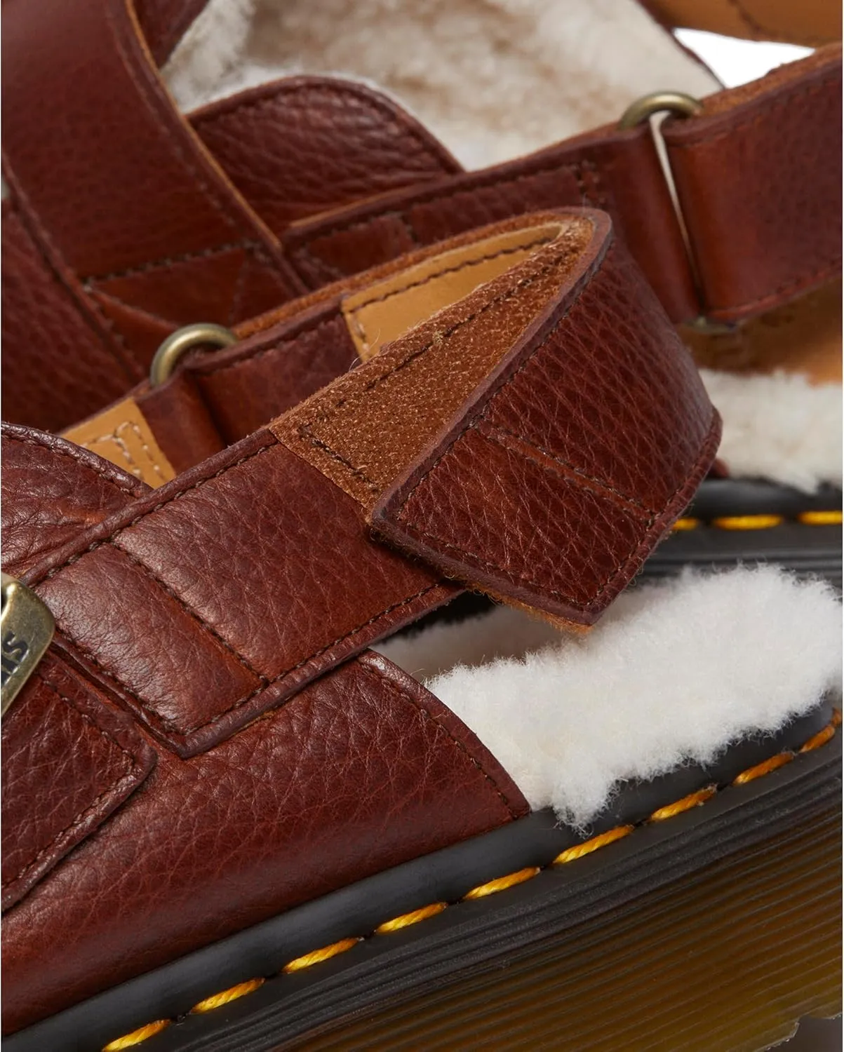 Dr. Martens Men's Jorge Ii Faux Fur Lined Leather Slingback Mules