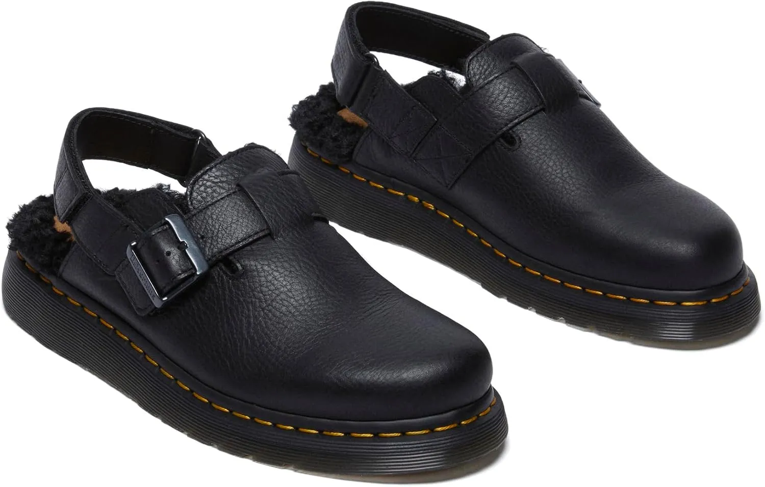 Dr. Martens Men's Jorge Ii Faux Fur Lined Leather Slingback Mules