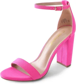 DREAM PAIRS Women's Hi-Chunk High Heel Pump Sandals