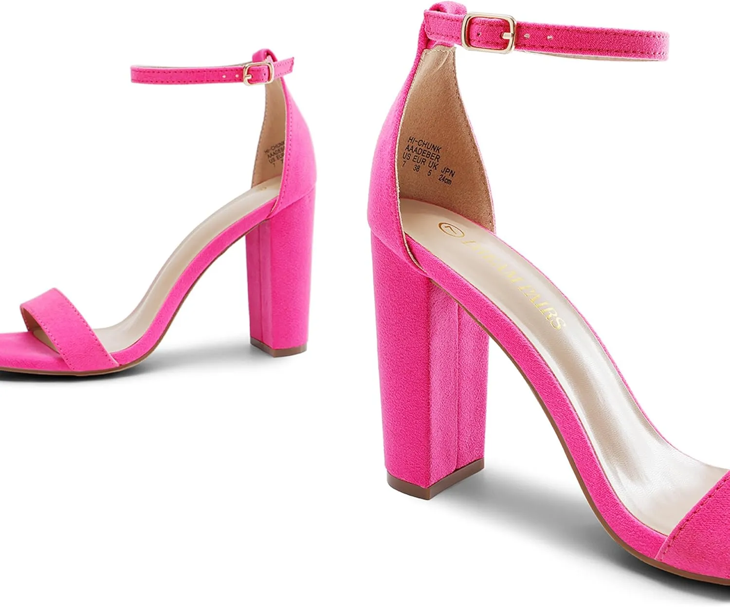 DREAM PAIRS Women's Hi-Chunk High Heel Pump Sandals