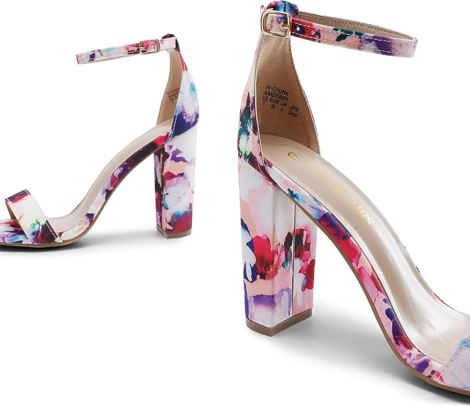 DREAM PAIRS Women's Hi-Chunk High Heel Pump Sandals