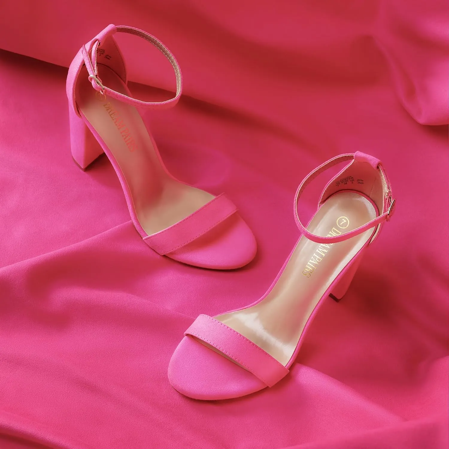 DREAM PAIRS Women's Hi-Chunk High Heel Pump Sandals