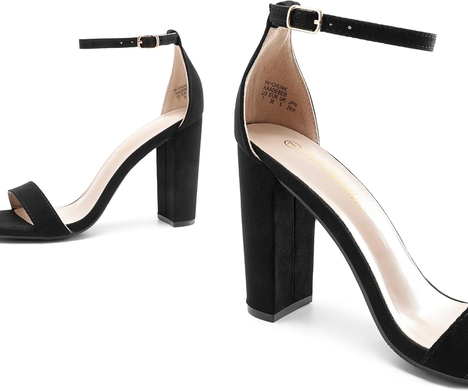 DREAM PAIRS Women's Hi-Chunk High Heel Pump Sandals
