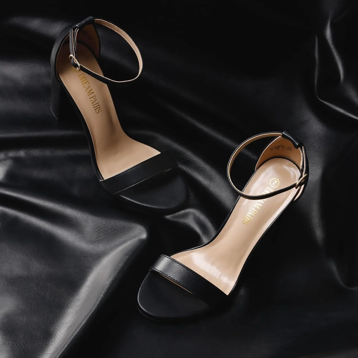 DREAM PAIRS Women's Hi-Chunk High Heel Pump Sandals