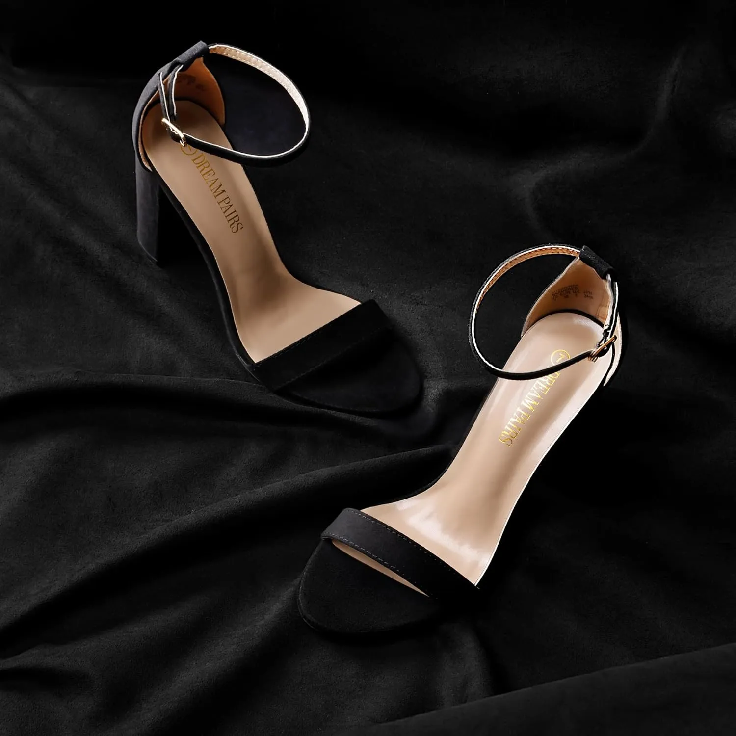DREAM PAIRS Women's Hi-Chunk High Heel Pump Sandals