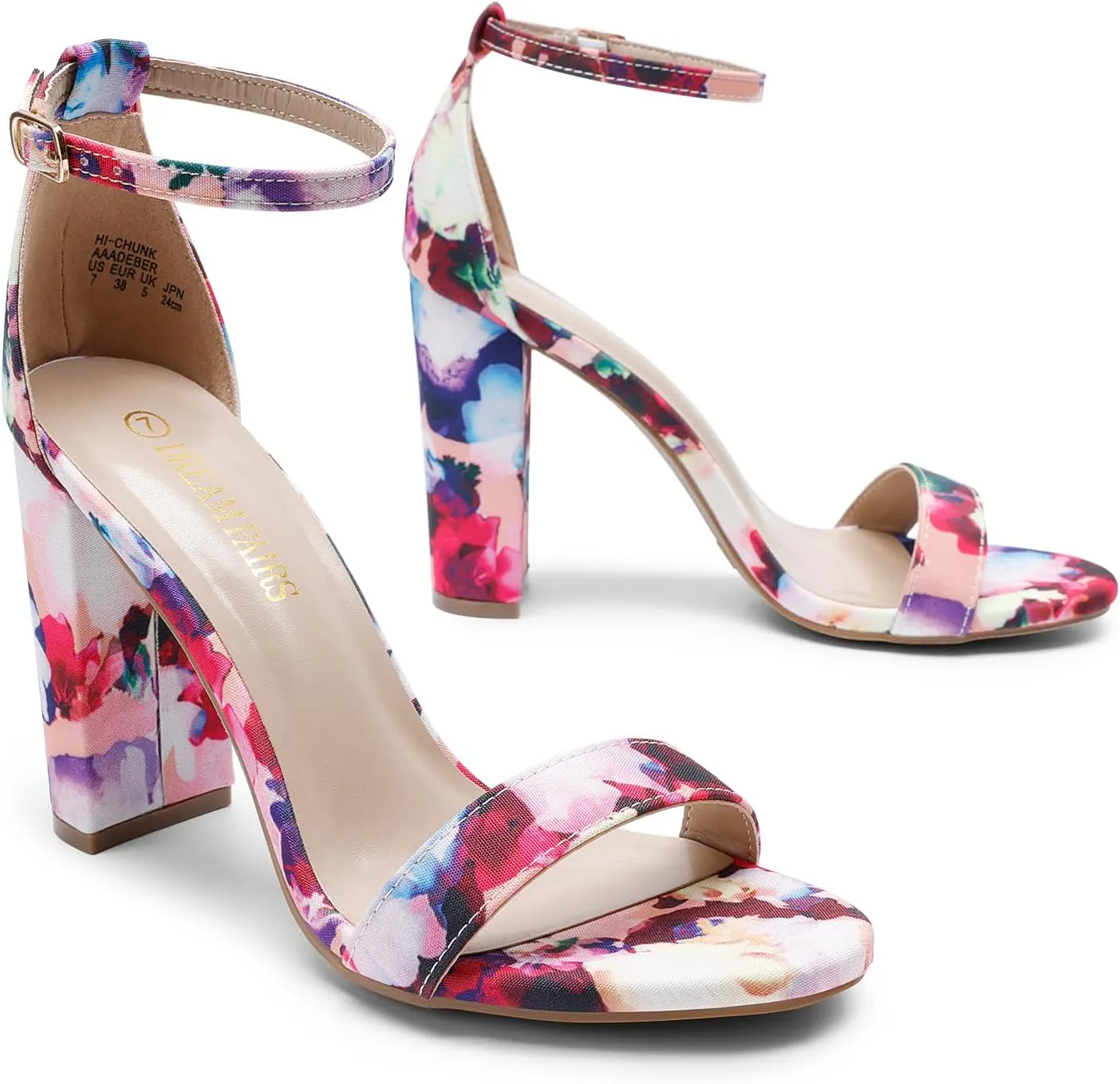 DREAM PAIRS Women's Hi-Chunk High Heel Pump Sandals