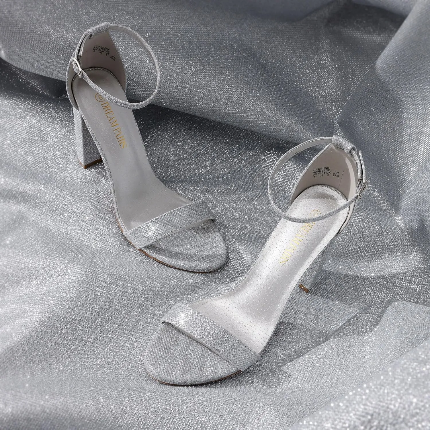 DREAM PAIRS Women's Hi-Chunk High Heel Pump Sandals