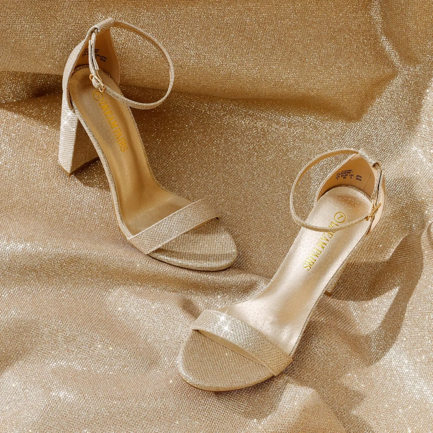 DREAM PAIRS Women's Hi-Chunk High Heel Pump Sandals