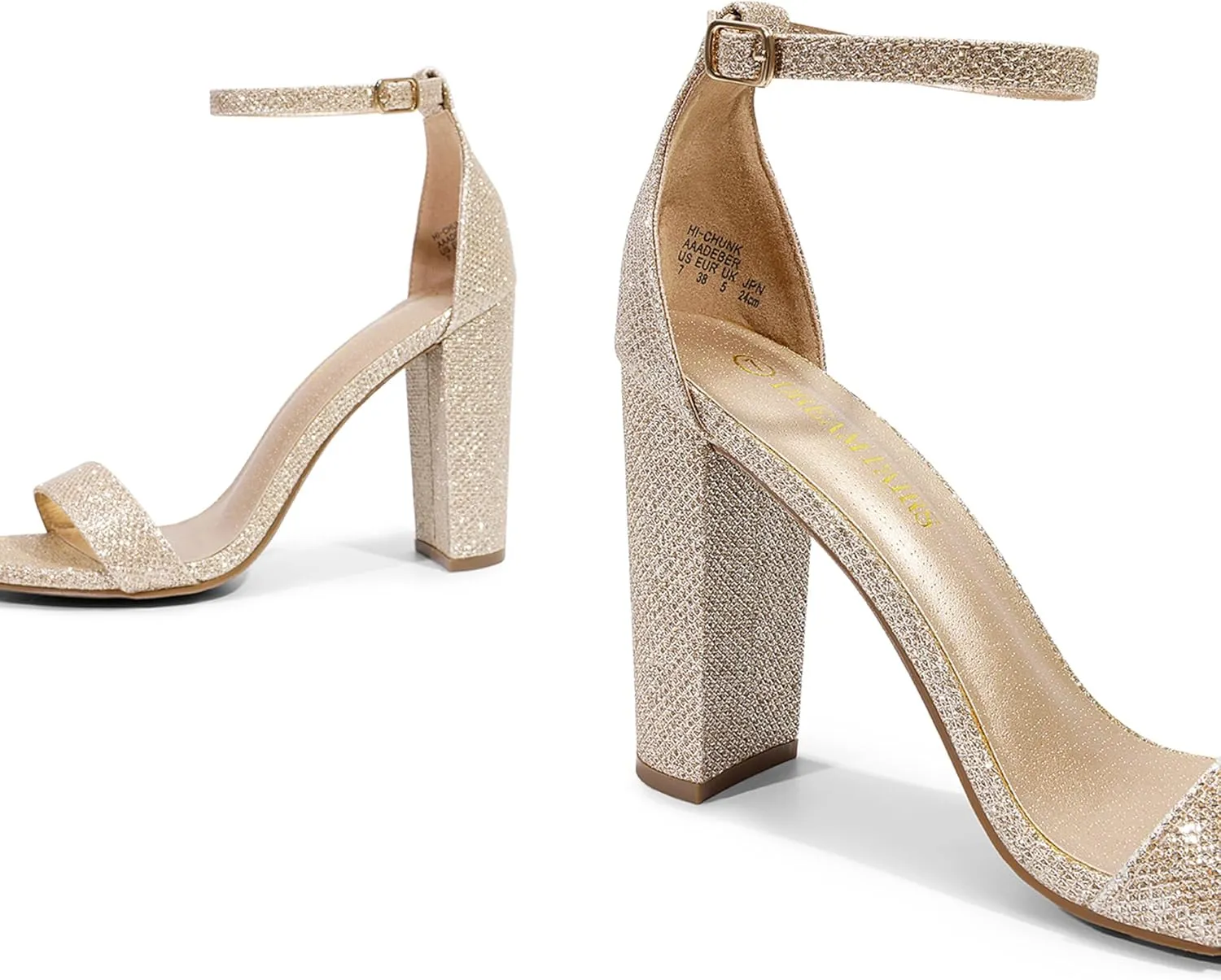 DREAM PAIRS Women's Hi-Chunk High Heel Pump Sandals