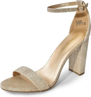 DREAM PAIRS Women's Hi-Chunk High Heel Pump Sandals