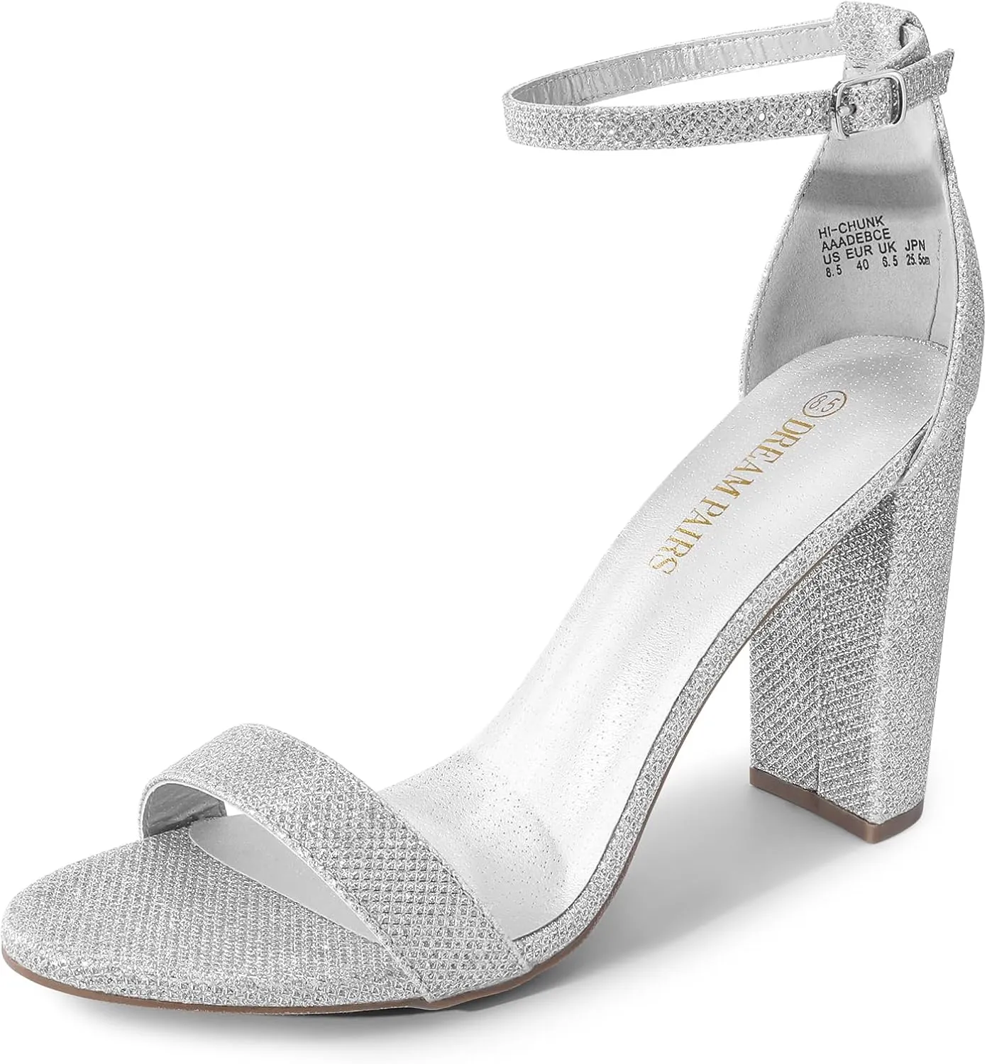 DREAM PAIRS Women's Hi-Chunk High Heel Pump Sandals