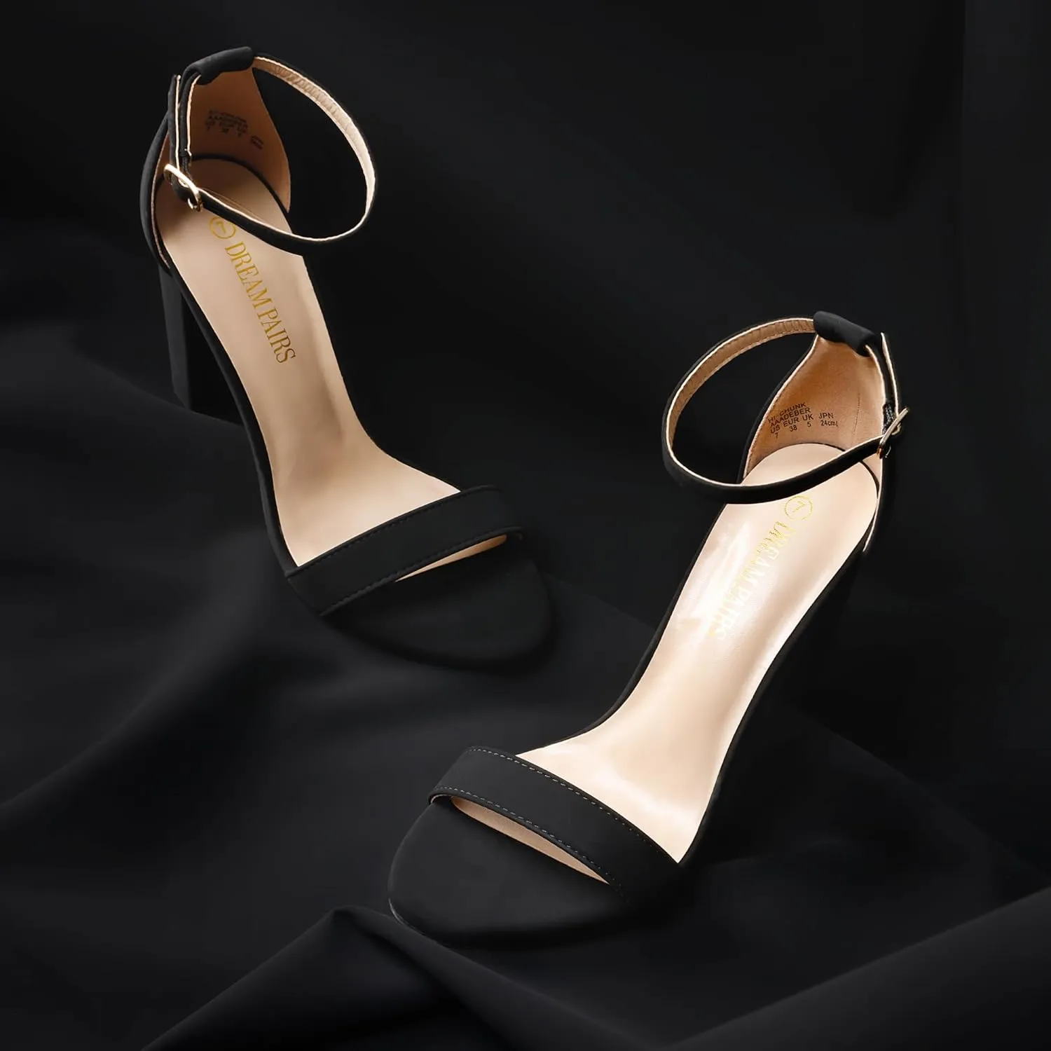 DREAM PAIRS Women's Hi-Chunk High Heel Pump Sandals