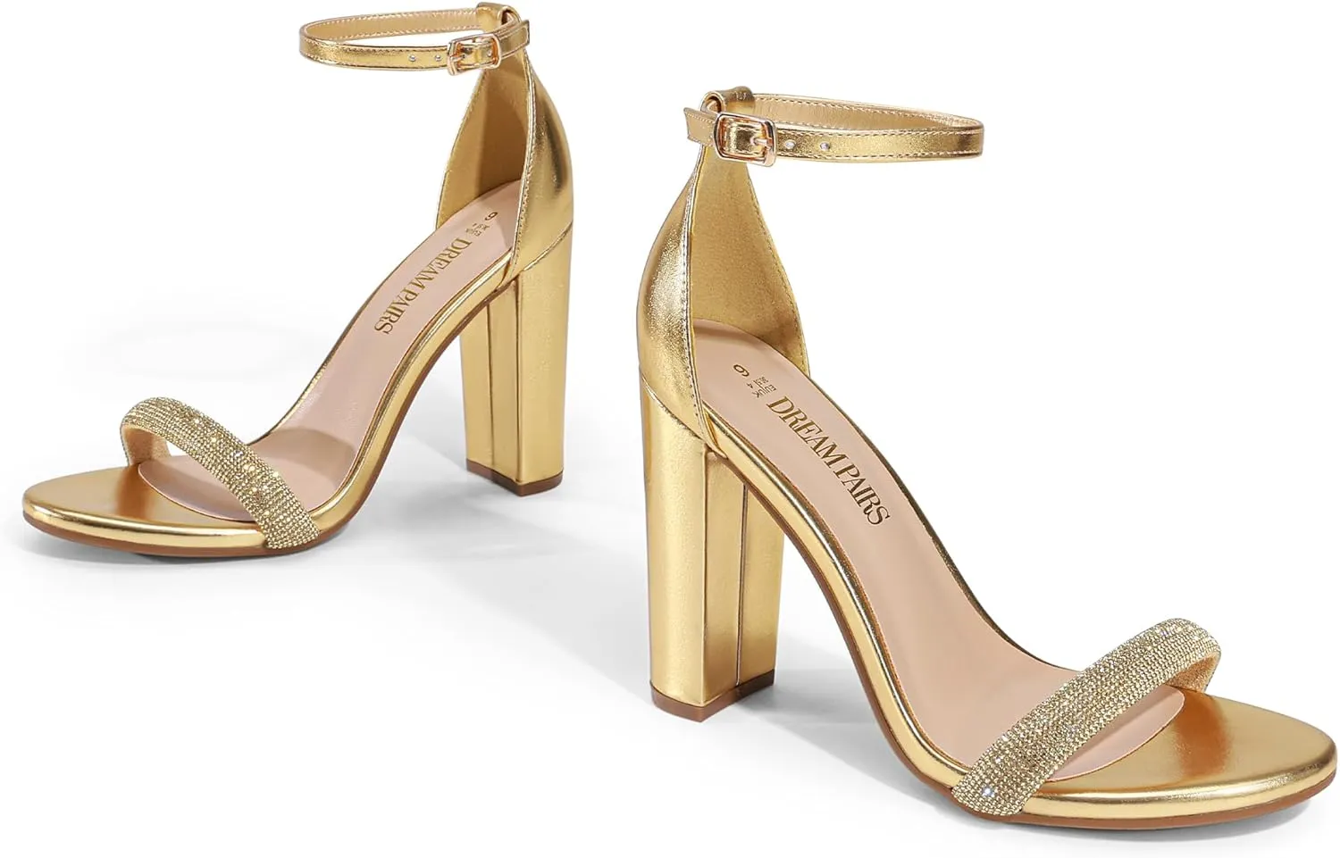 DREAM PAIRS Women's Hi-Chunk High Heel Pump Sandals