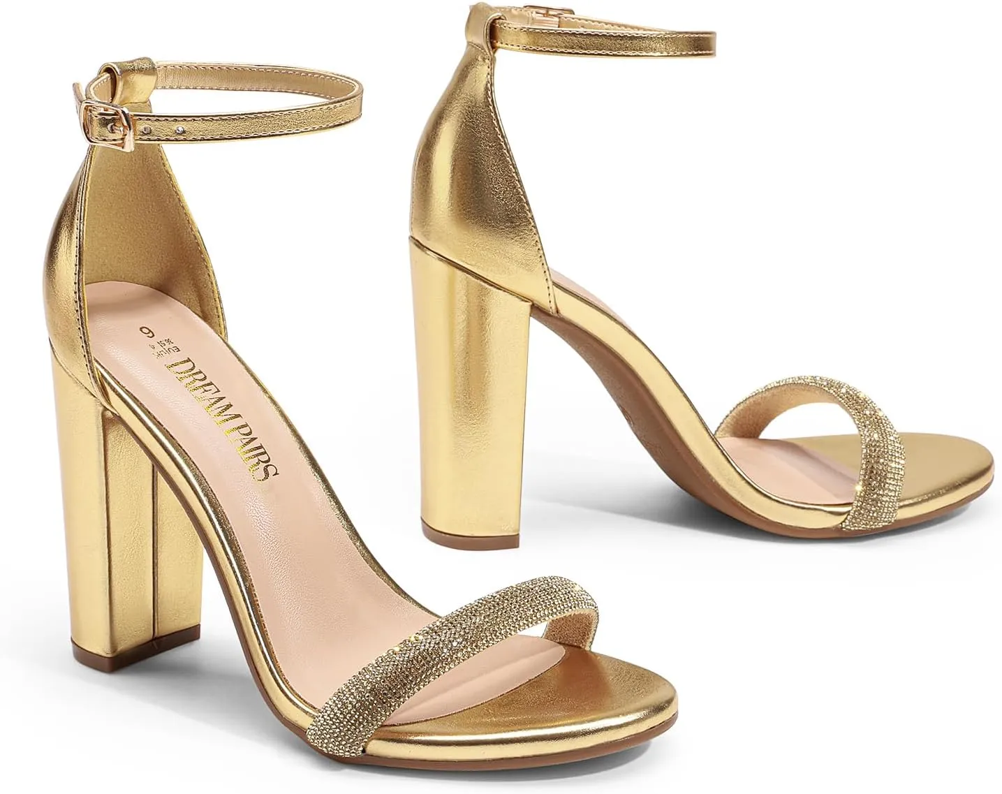 DREAM PAIRS Women's Hi-Chunk High Heel Pump Sandals