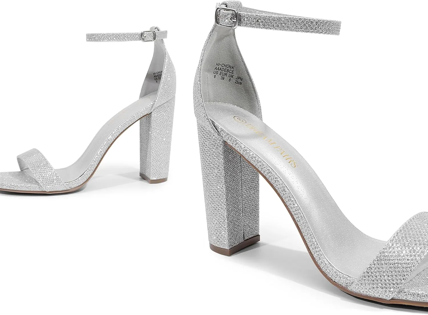 DREAM PAIRS Women's Hi-Chunk High Heel Pump Sandals